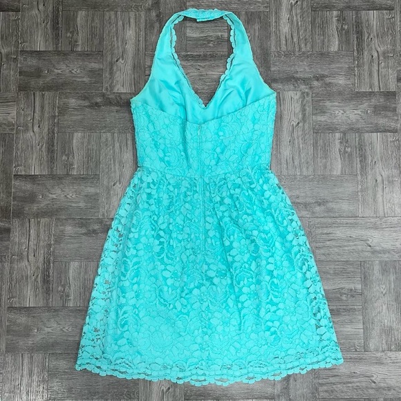 David’s Bridal F15263 Spa Lace Halter Dress Size 2 - Picture 2 of 5